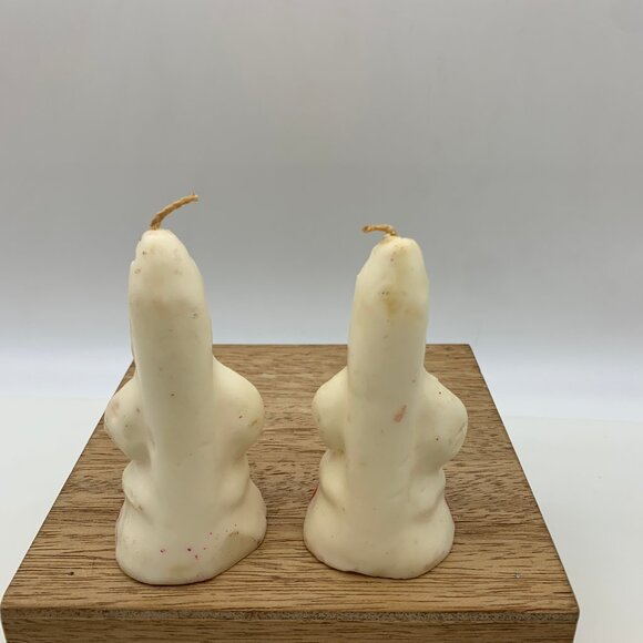 2 Midcentury Christmas CHOIR candles Gurley-style 4.5" tall carolers singers - Picture 3 of 8